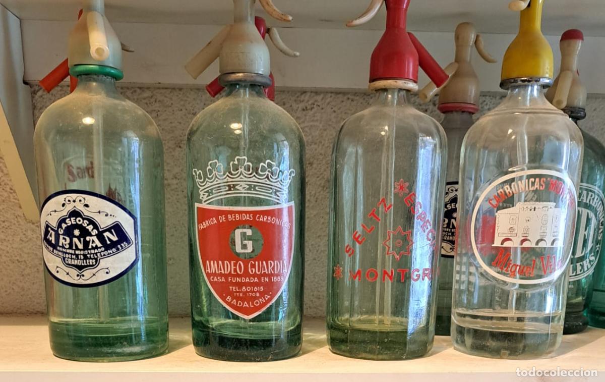 Botellas antiguas: CUATRO SIFONES VARIOS