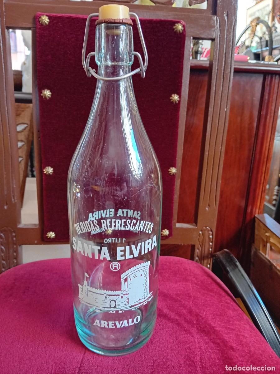 Botellas antiguas: Santa Elvira Ar&eacute;valo botella de gaseosa antigua
