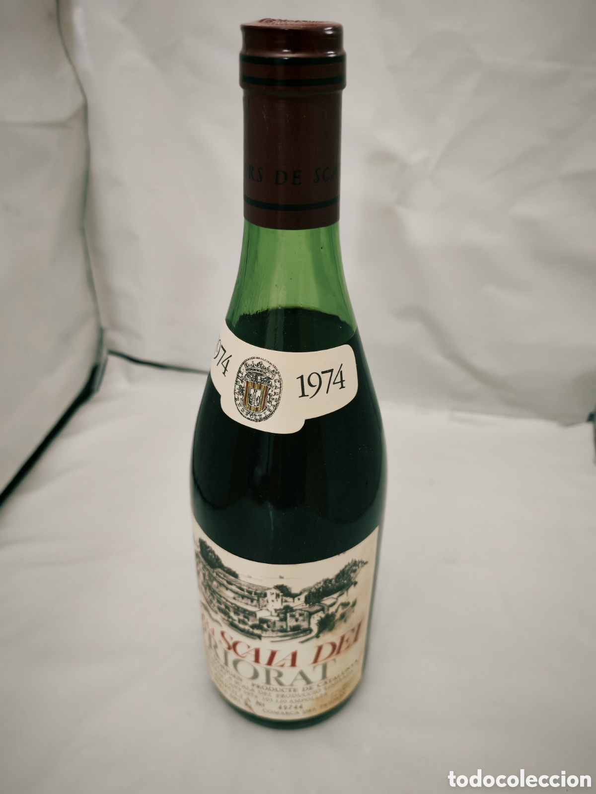Botellas antiguas: Vino de colecci&oacute;n CARTOIXA SCALA DEI PRIORAT 1974 (Edici&oacute;n numerada, etiquetas en perfecto estado)
