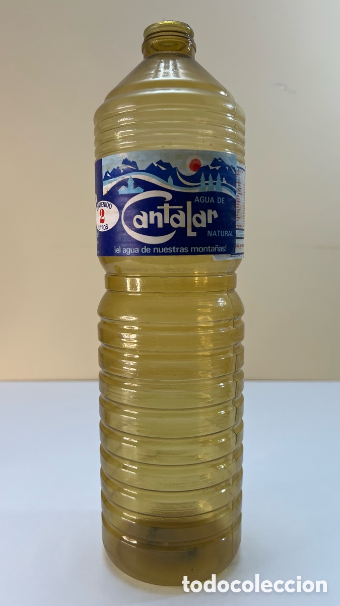 Botellas antiguas: ANTIGUA BOTELLA DE AGUA CANTALAR PVC , MORATALLA ( MURCIA )