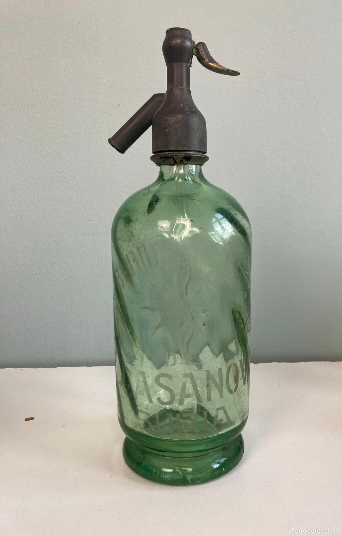 Botellas antiguas: SIF&Oacute;N - Fca. DE BEBIDAS GASEOSAS J. CASANOVA - SURIA, CABEZA DE PLOMO
