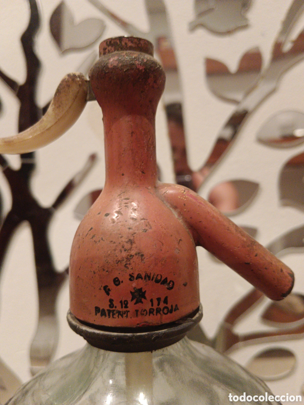 Botellas antiguas: Bonito y antiguo sifon - Foto 2