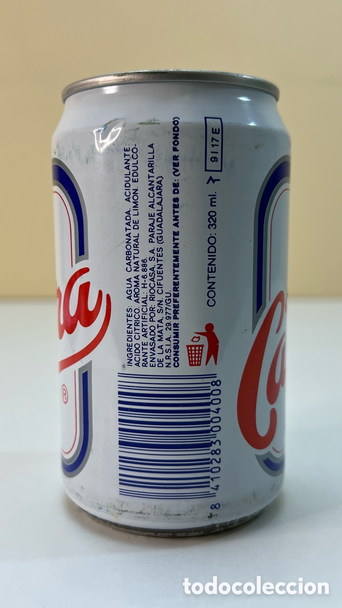 Botellas antiguas: Lata de refresco LA CASERA a&ntilde;o 1991 - Foto 2