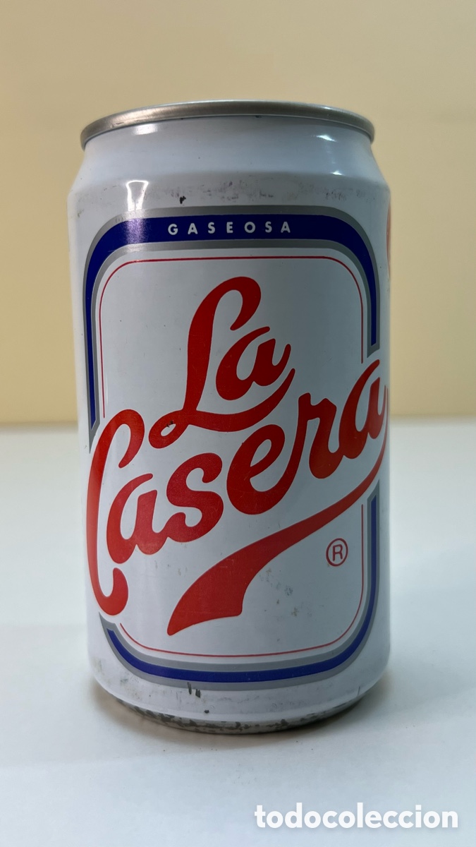 Botellas antiguas: Lata de refresco LA CASERA a&ntilde;o 1991 - Foto 3
