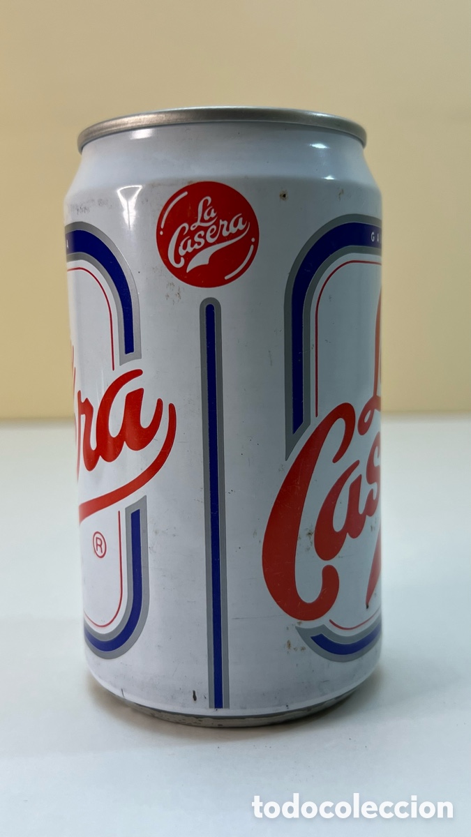 Botellas antiguas: Lata de refresco LA CASERA a&ntilde;o 1991 - Foto 4