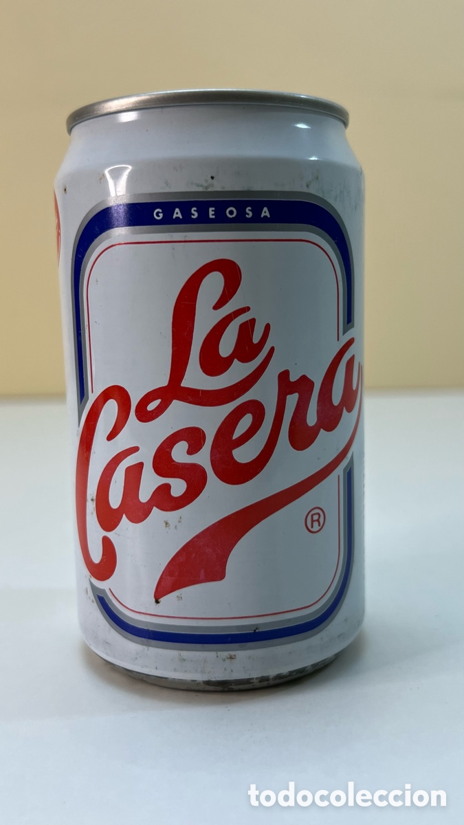 Botellas antiguas: Lata de refresco LA CASERA a&ntilde;o 1991