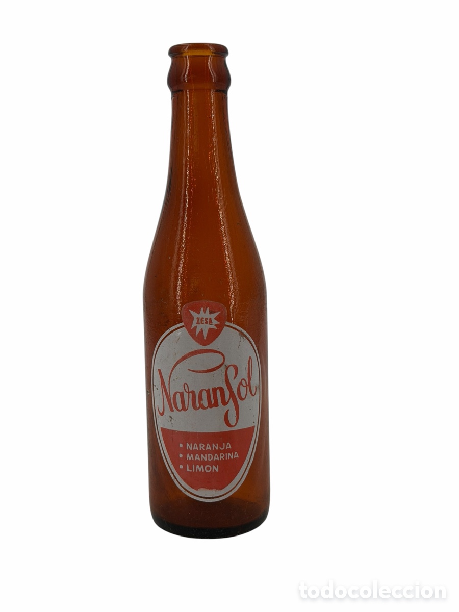 Botellas antiguas: Antigua Botella Naransol - Foto 1