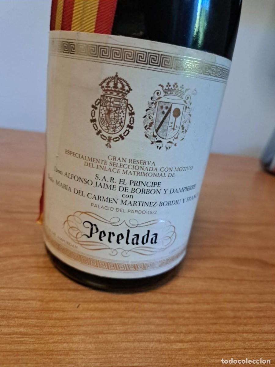 Botellas antiguas: Botella de Perelada Gran Reserva de la boda familia Borbon 1972