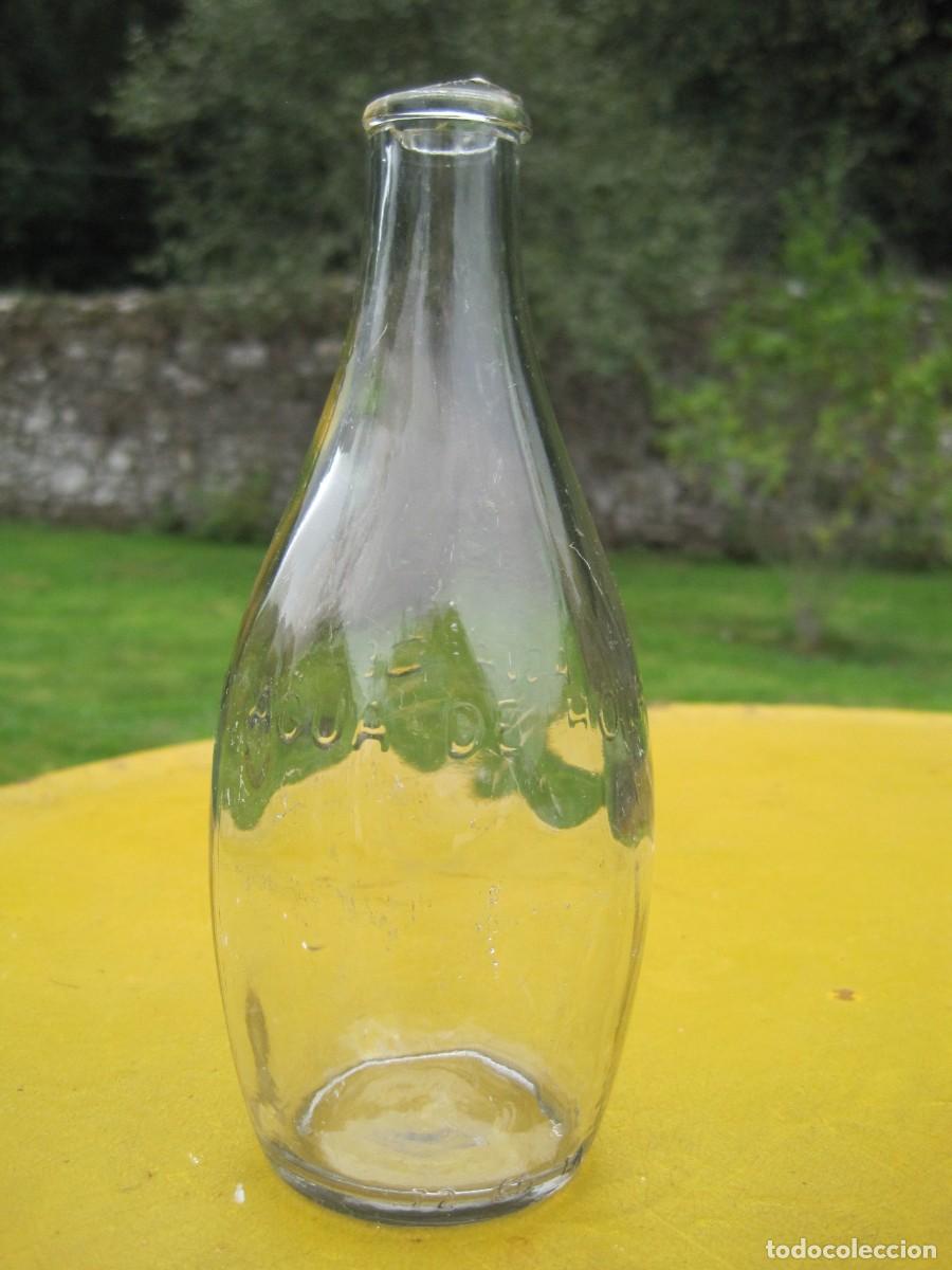 Botellas antiguas: BOTELLA DE CRISTAL AGUA DE HOZNAYO - CANTABRIA - PP. SIGLO XX