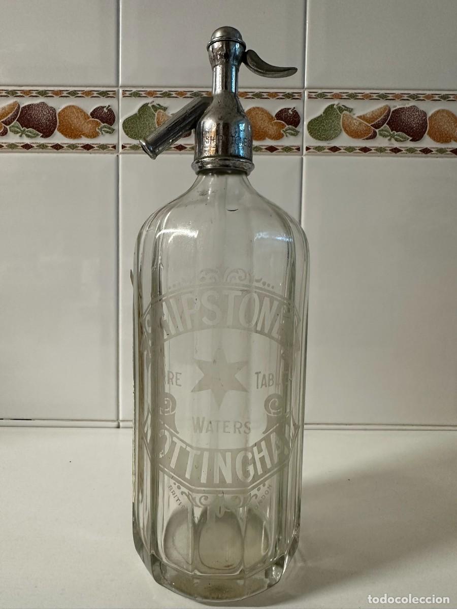Botellas antiguas: Antiguo sif&oacute;n Shipstones Nottingham London 1923