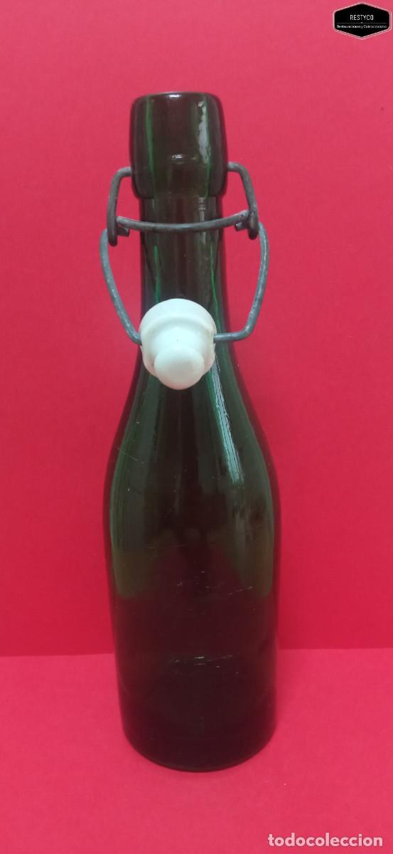 Botellas antiguas: Botella Cristal - Tipo Gaseosa Color Verde