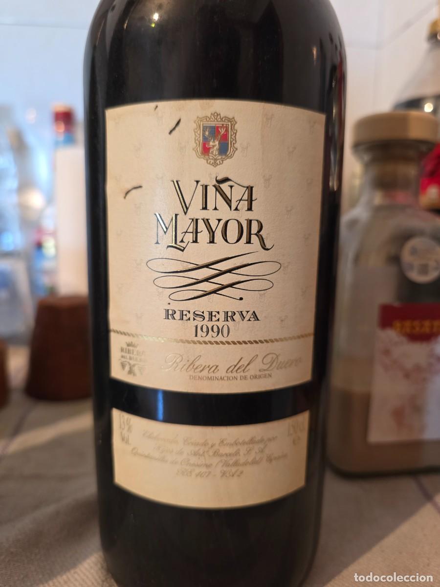 Botellas antiguas: Botella Vino Vi&ntilde;a Mayor Reserva 1990