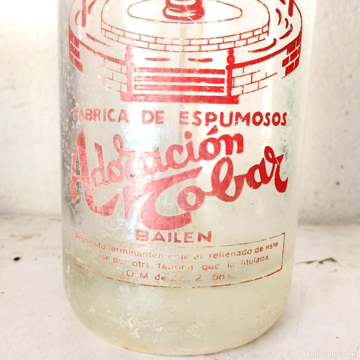 Botellas antiguas: Fabrica Espumosos Adoraci&oacute;n Tobar (Bail&eacute;n-Ja&eacute;n). Antiguo y raro sif&oacute;n. Nunca vendido Todocoleccion