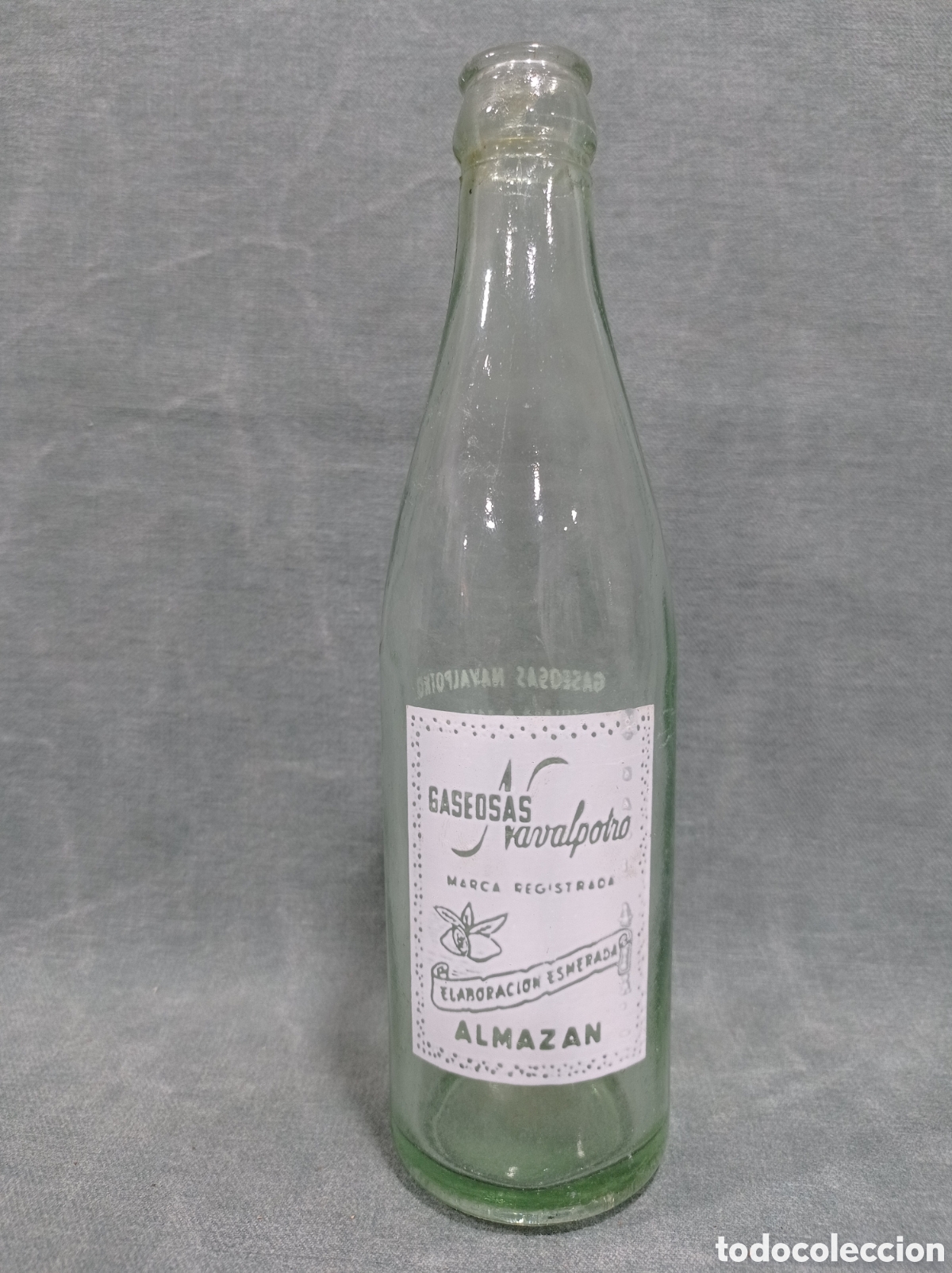 Botellas antiguas: ANTIGUA BOTELLA DE GASEOSA NAVALPOTRO - ALMAZ&Aacute;N - MUY RARA