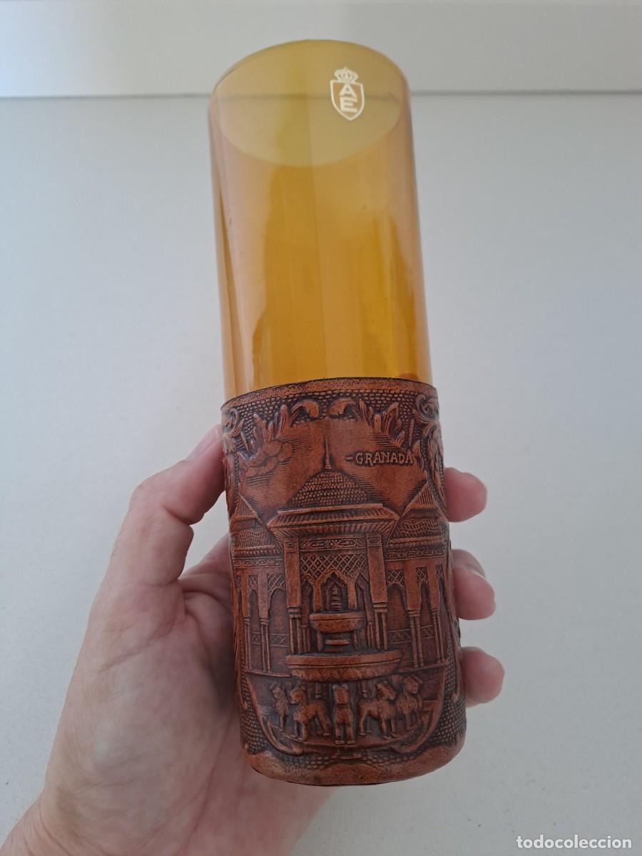 Botellas antiguas: Botella y Vaso Decorados Granada - Foto 4