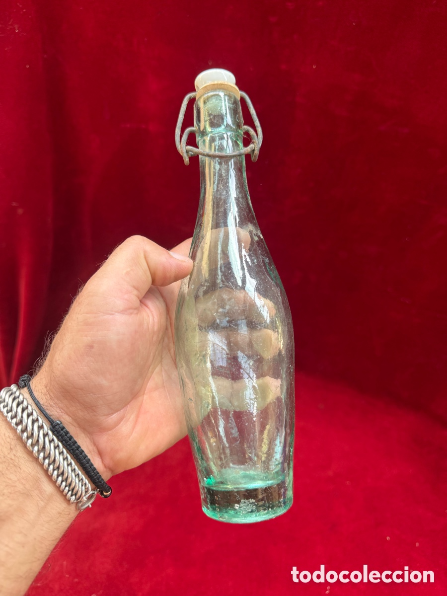 Botellas antiguas: Antigua botella Gaseosa Miguel Jane,Mataro!1900