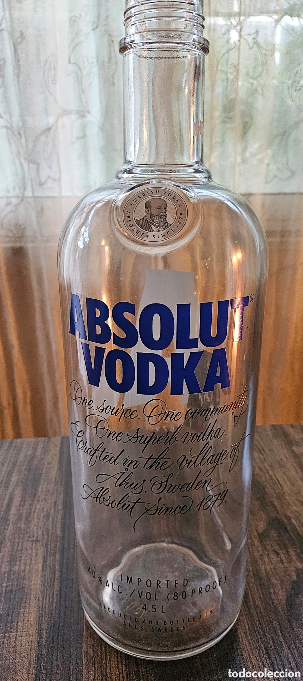 Botellas antiguas: Espectacular Botella Gigante Absolut Vodka 4,5 Litros (46 cm) Formato XXL Colecci&oacute;n Env&iacute;o Gratuito