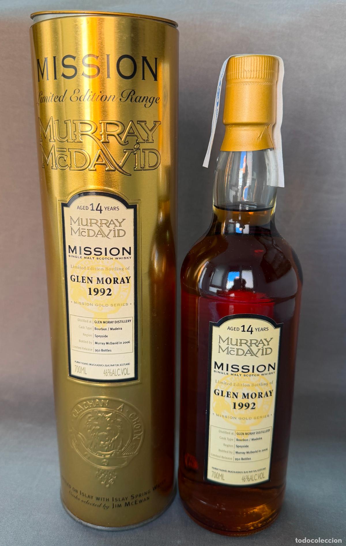Botellas antiguas: Murray McDavid , Mission Glen Moray , limited edition , whisky , 700ml. 46%. 14 years . Scotch