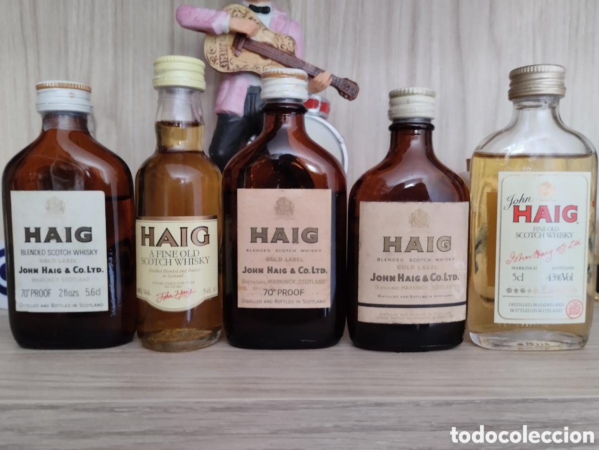 Botellas antiguas: Botellas miniatura whisky High - Foto 1