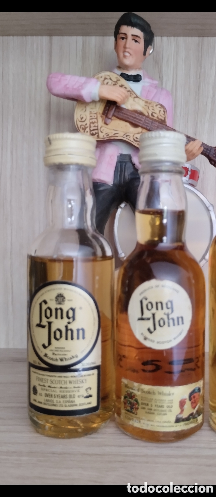 Antique bottles: Botellas miniatura whisky long John