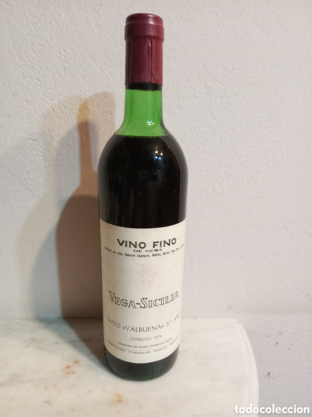 Botellas antiguas: Vega Sicilia cosecha 1978 tinto Valbuena