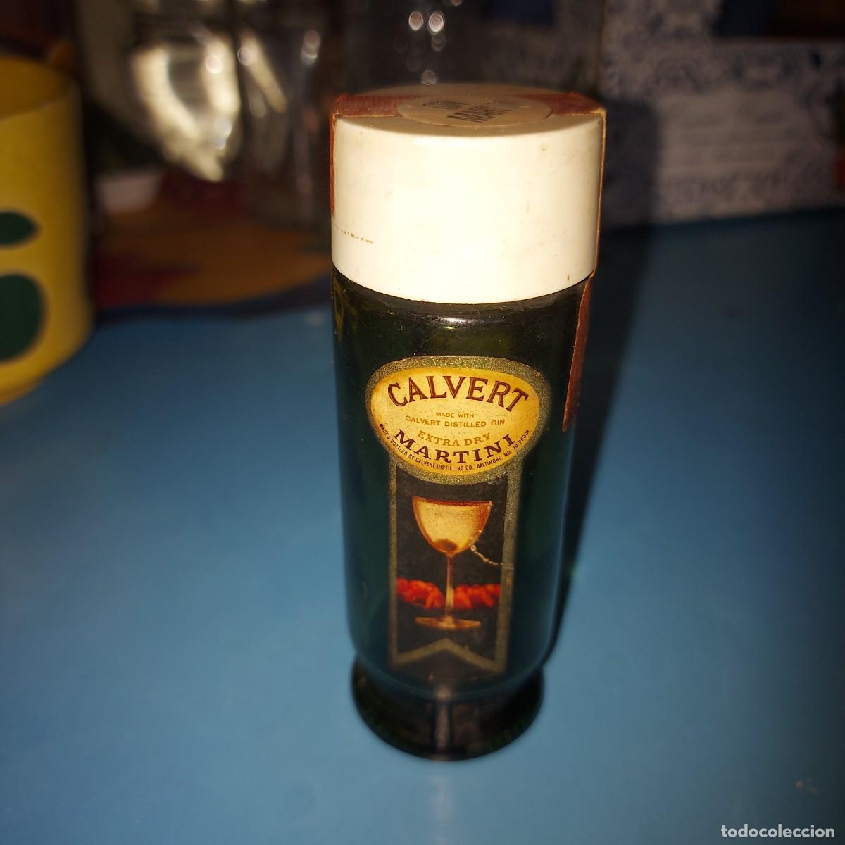 Botellas antiguas: BOTELLITA CALVERT MARTINI VIDRIO BOTELLIN MINI , BOTELLA MINIATURA