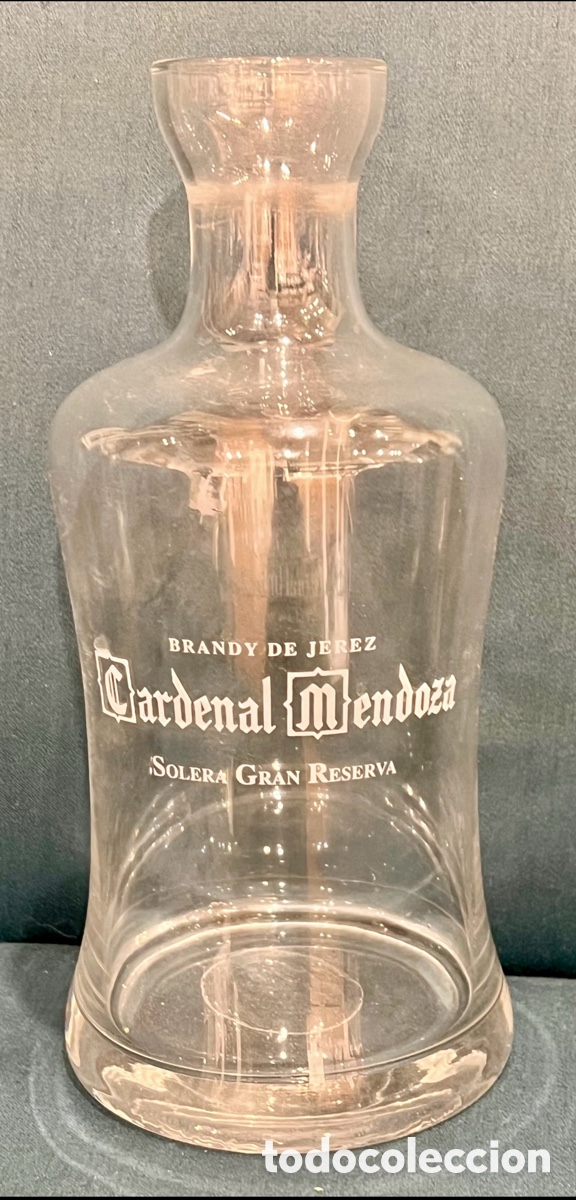 Alte Flaschen: Botella vac&iacute;a / Decantador. Brandy de Jerez. Cardenal Mendoza. Gran Reserva. Cristal.