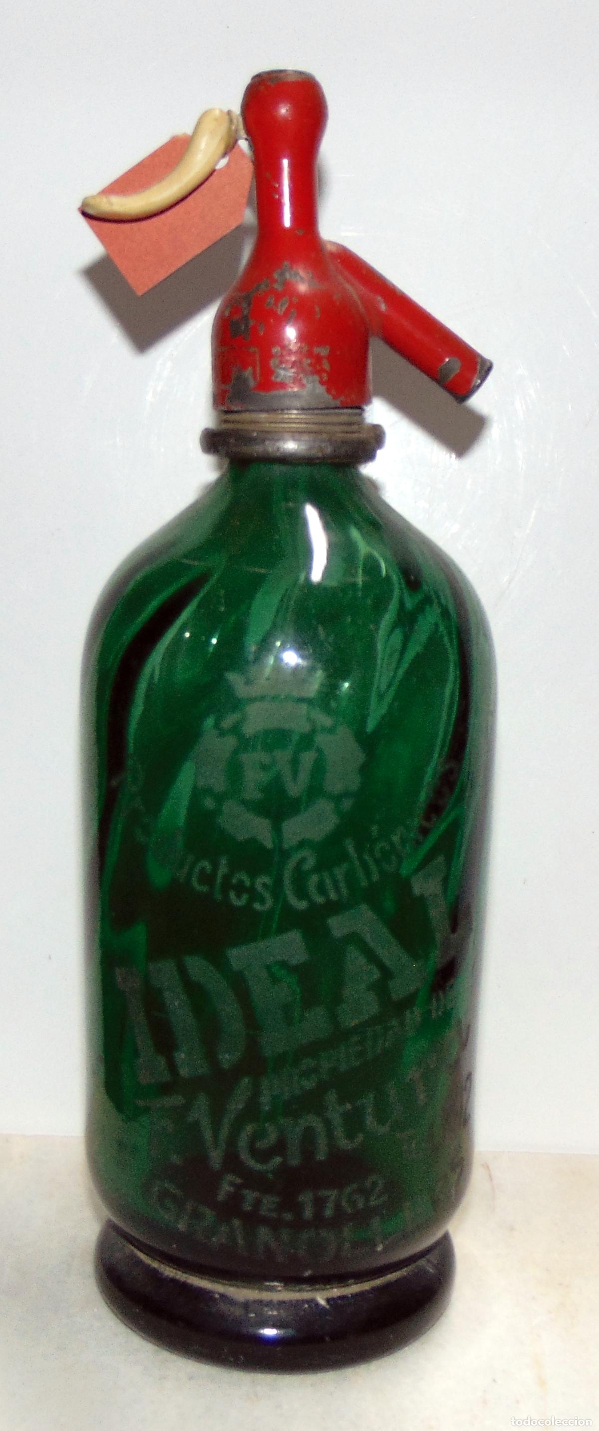 Botellas antiguas: SIFON GRABADO AL ACIDO, MODERNISTA, IDEAL GRANOLLERS