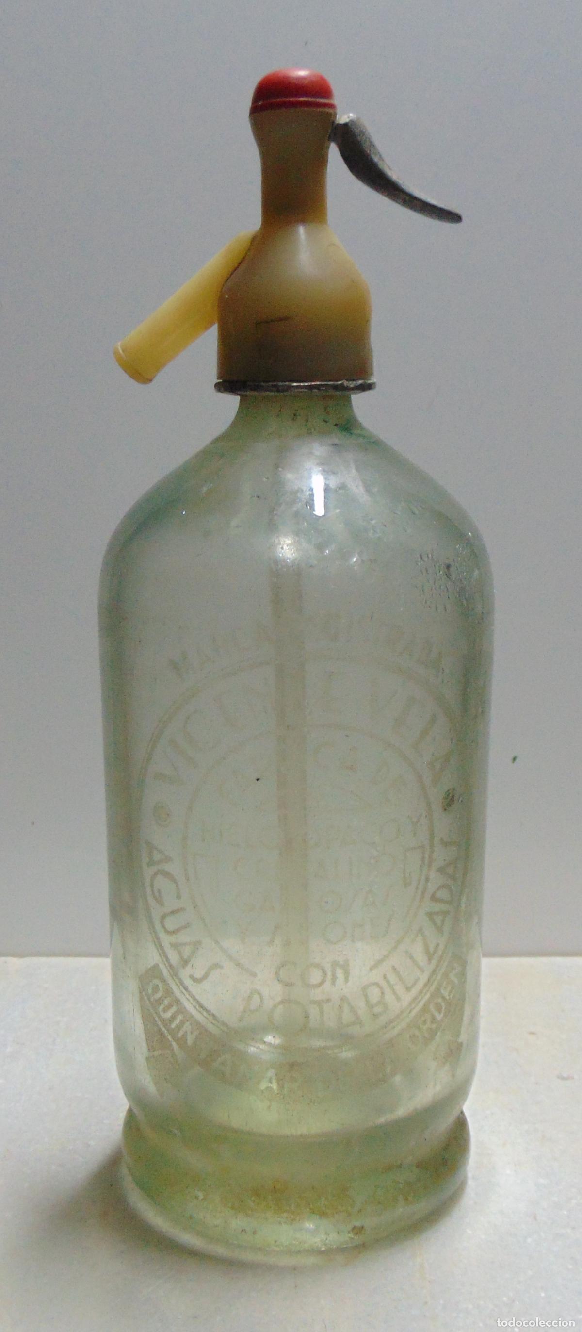 Botellas antiguas: SIFON GRABADO AL ACIDO VICENTE BELLA QUINTANAR DE LA ORDEN