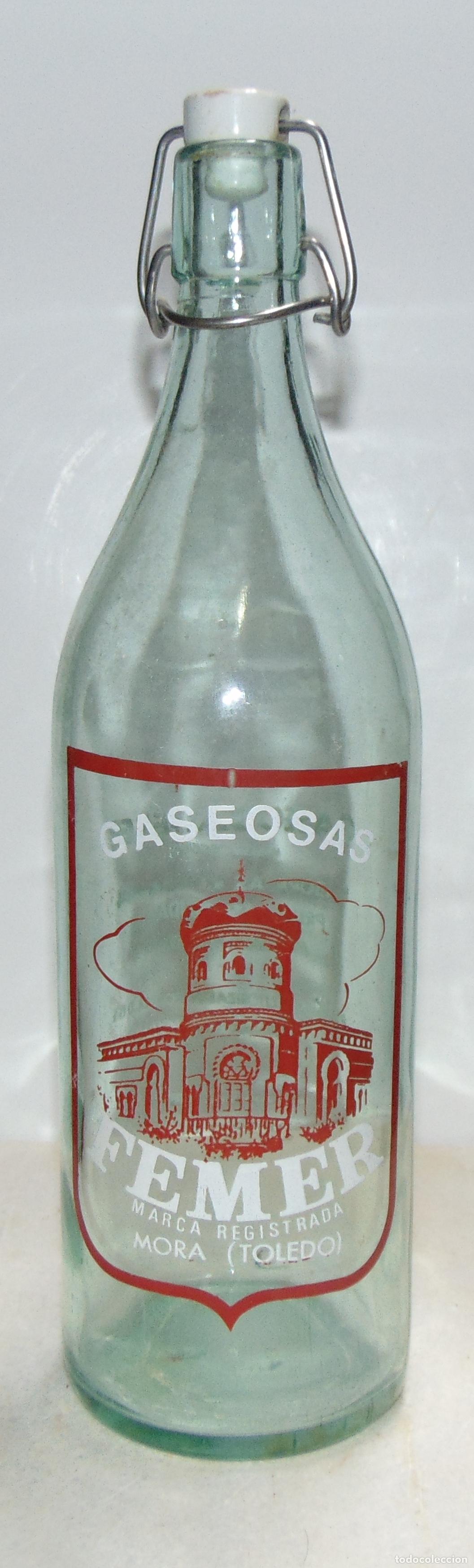 Botellas antiguas: BOTELLA FEMER MORA, TOLEDO