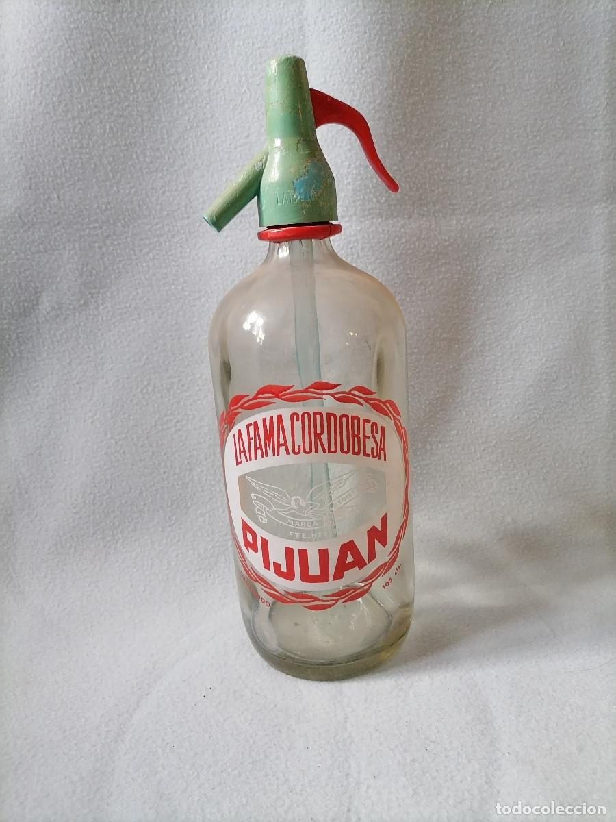 Botellas antiguas: Botella de Sif&oacute;n La Fama Cordobesa Pijuan