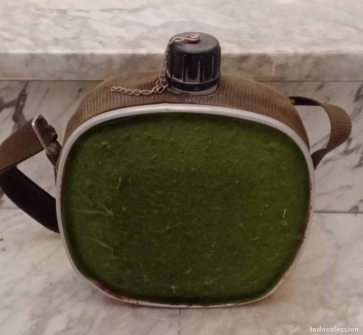 Botellas antiguas: Cantimplora verde Vintage Senderismo - Foto 2