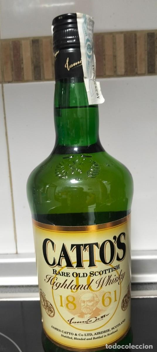 Botellas antiguas: Whisky Catto's Rare Old Scottish(A&ntilde;os 80) cy precinto de Hacienda intacto 0,75L
