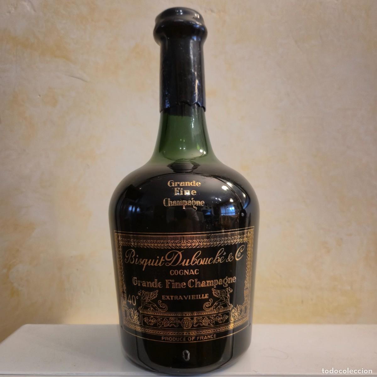 Botellas antiguas: Cognac a&ntilde;os 60 Bisquit Dubouche 'Extra Vieille' Grande Fine Champagne Cognac
