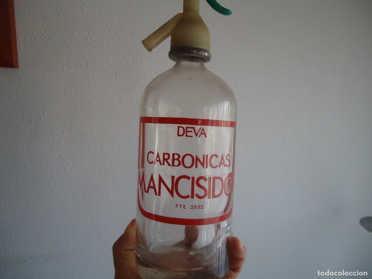 Botellas antiguas: botella sifon mancisidor deva eibar guipuzcoa deba gaseosa espumosos agua carbonatada seltz