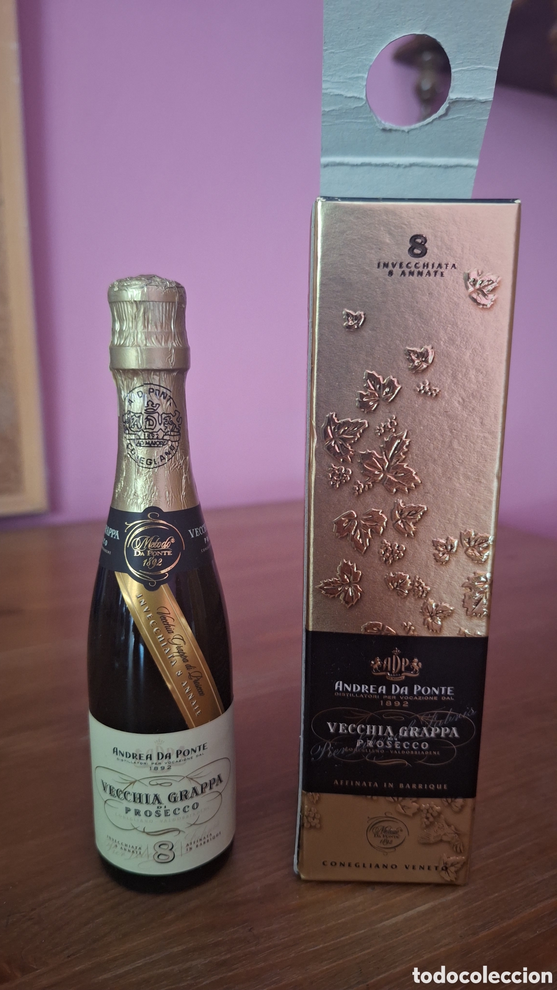 Botellas antiguas: Miniatura de Vino Prosecco