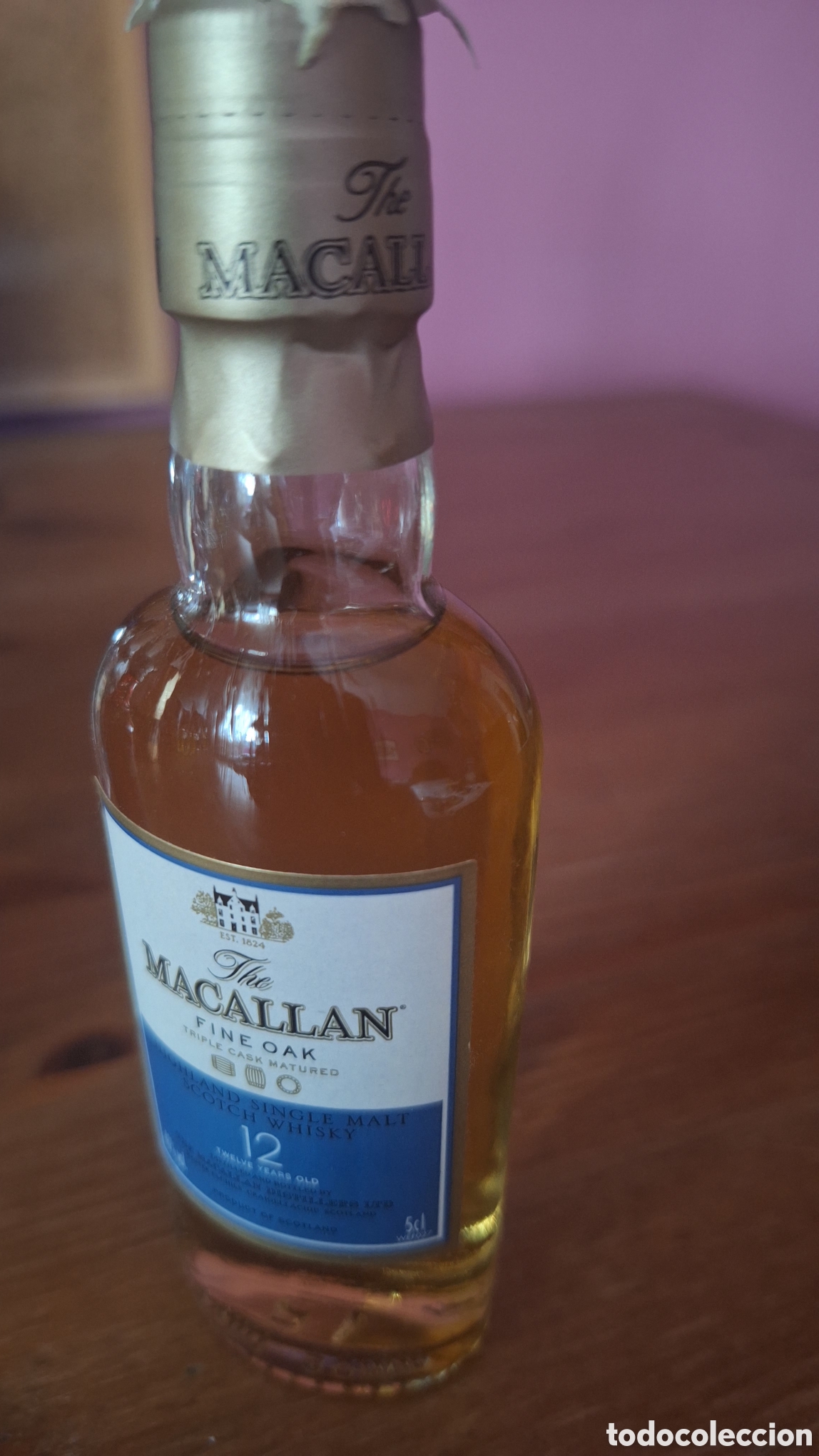 Botellas antiguas: Miniatura de Whisky escoces 12 a&ntilde;os