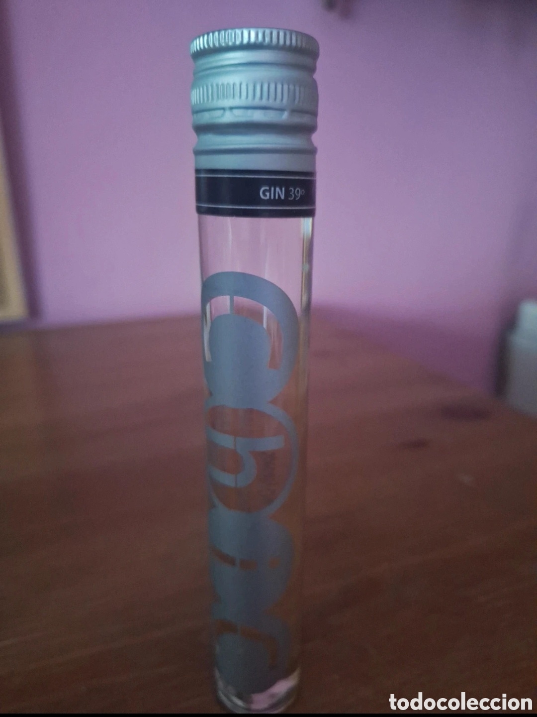 Botellas antiguas: Miniatura de Ginebra original - Foto 1