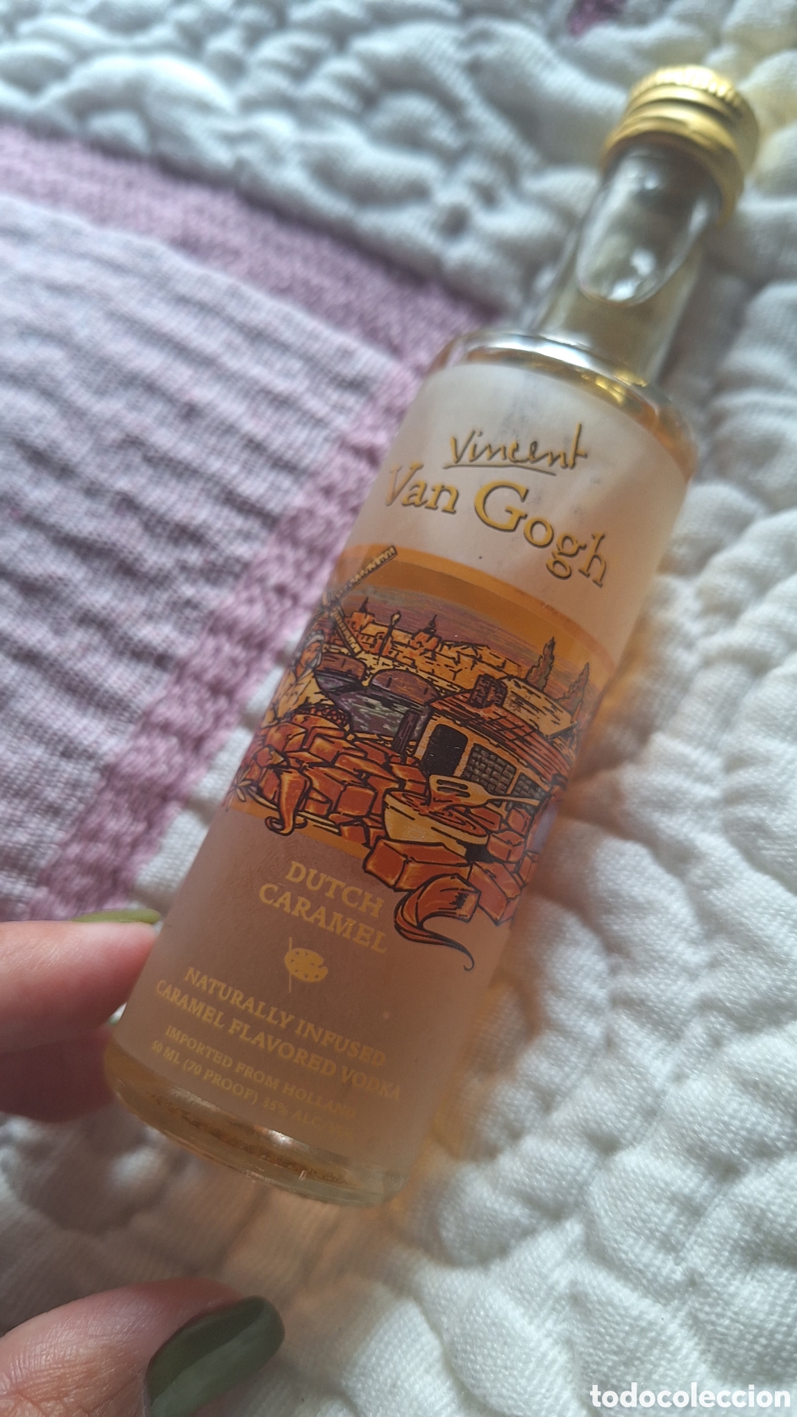 Botellas antiguas: Miniatura de licor de caramelo