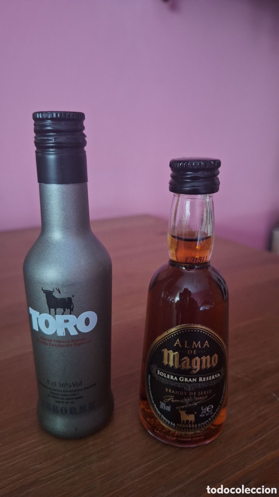 Botellas antiguas: Miniaturas de Brandy sin abrir