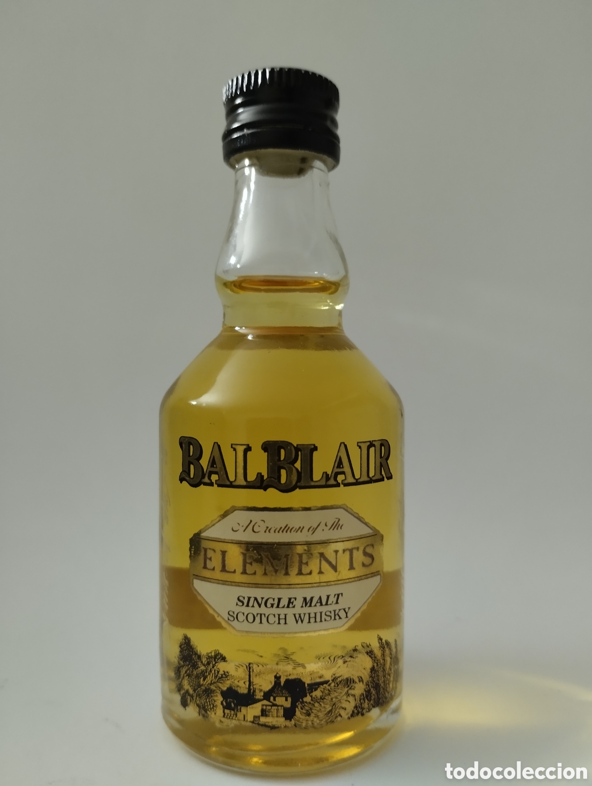 Botellas antiguas: Botellita whisky Balblair elemets