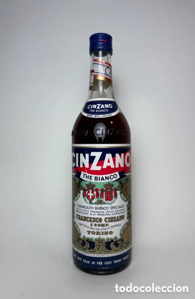 Botellas antiguas: Lote de 3 botellas antiguas de Cinzano Bianco