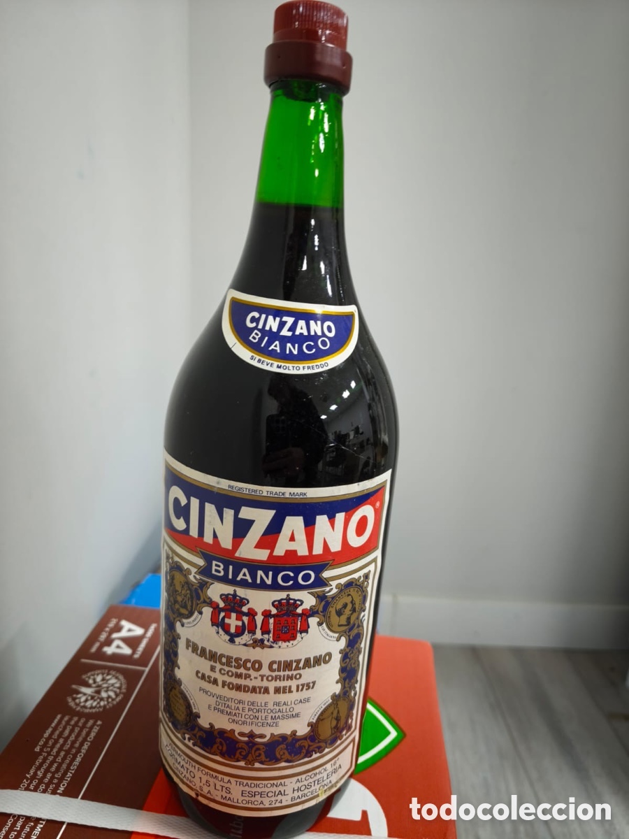 Botellas antiguas: CINZANO BIANCO (VERMUT BLANCO) - Foto 1