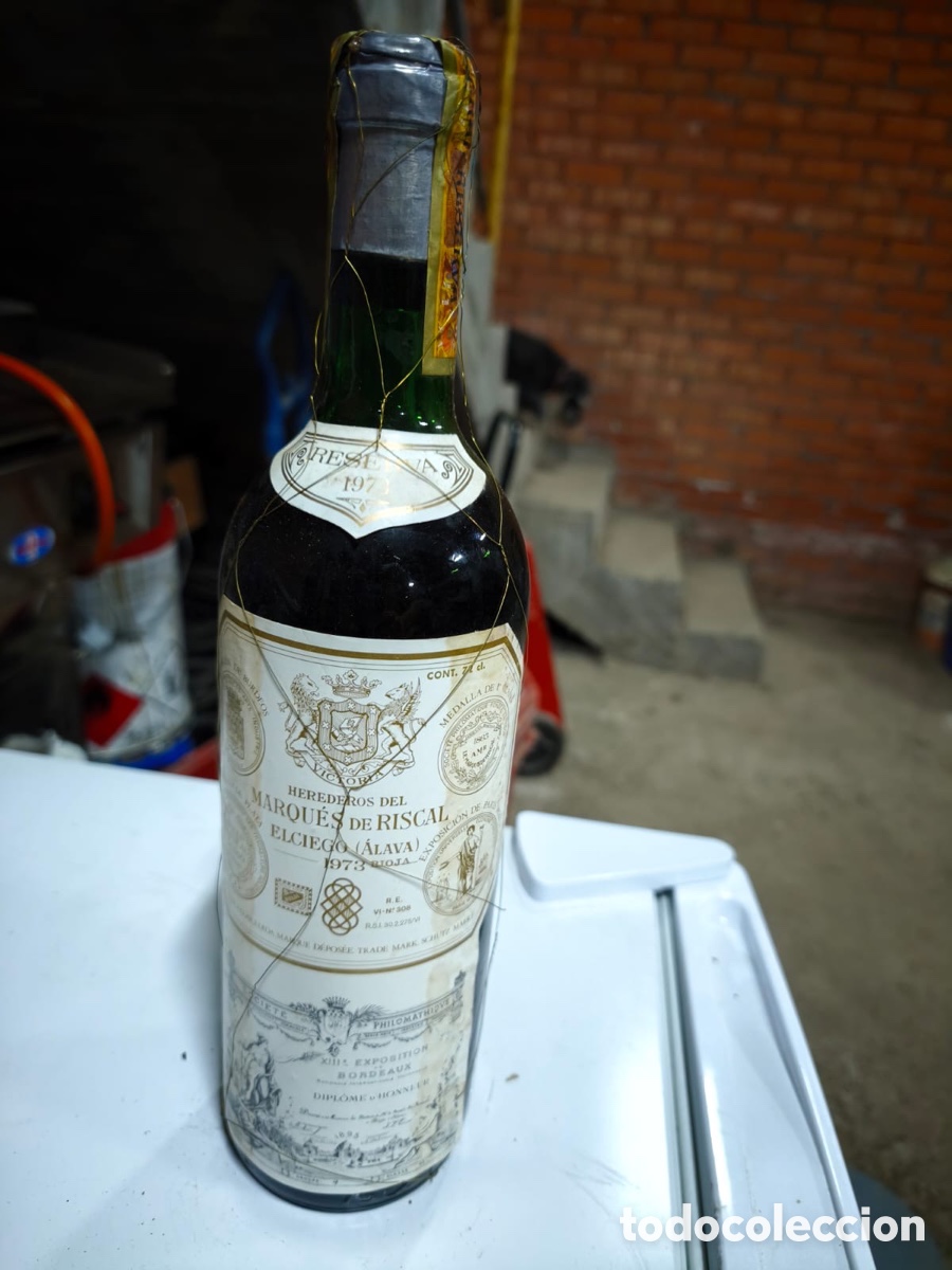 Botellas antiguas: Marqu&eacute;s de Riscal Reserva de la a&ntilde;ada 1973 - Foto 1