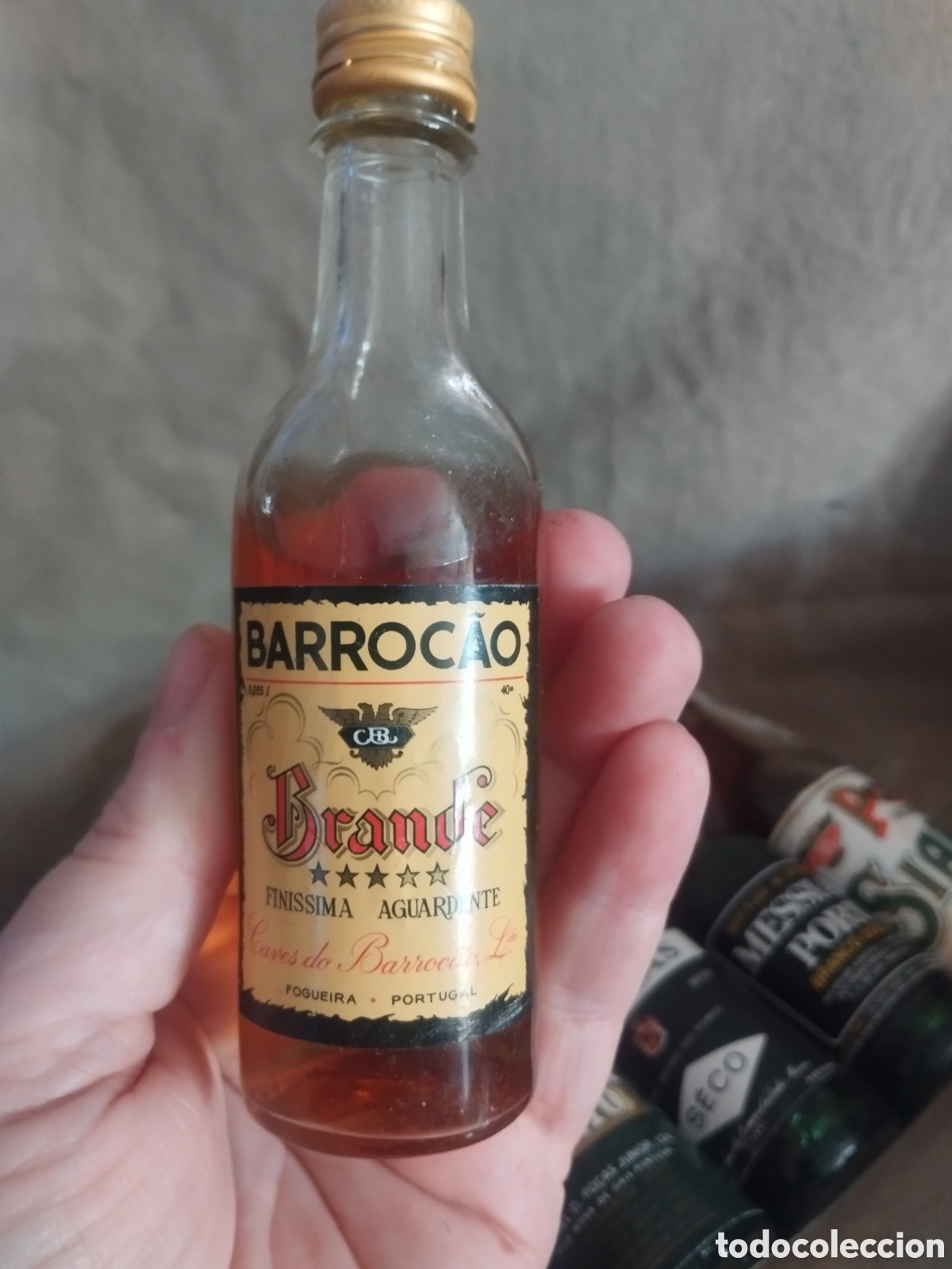 Botellas antiguas: Juego botellines barrocao - Foto 2