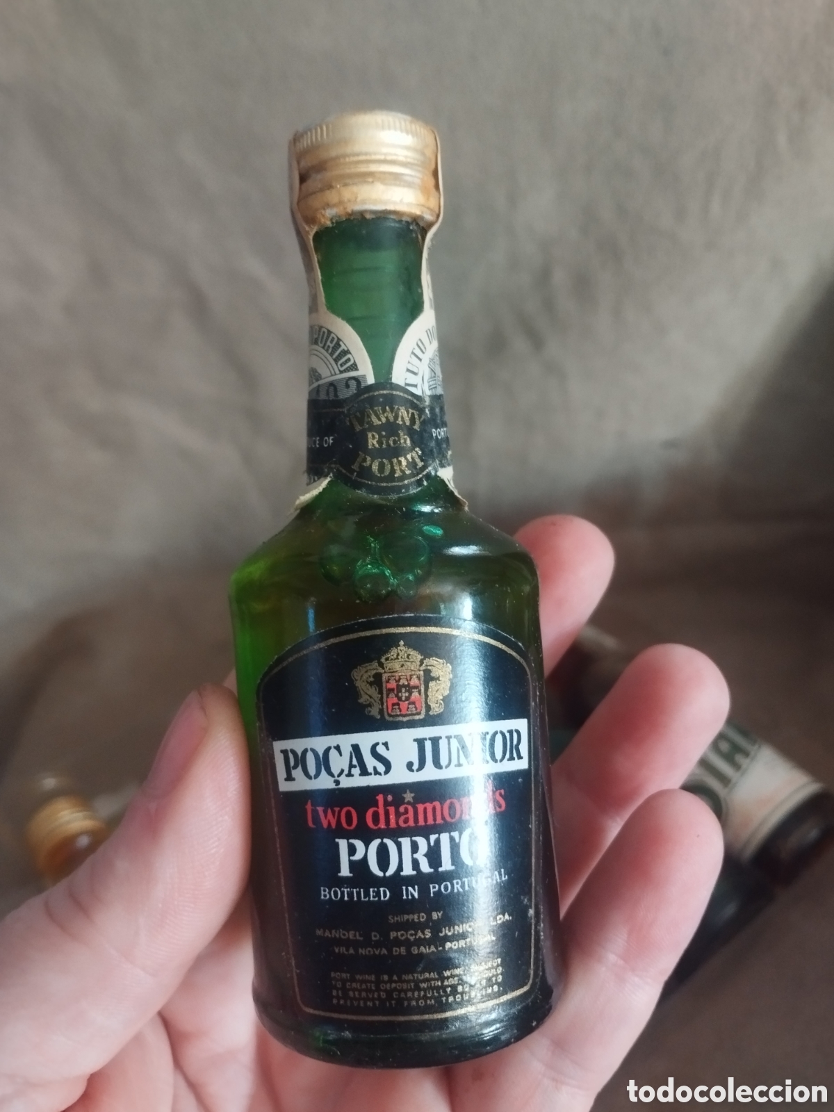 Botellas antiguas: Juego botellines barrocao - Foto 3