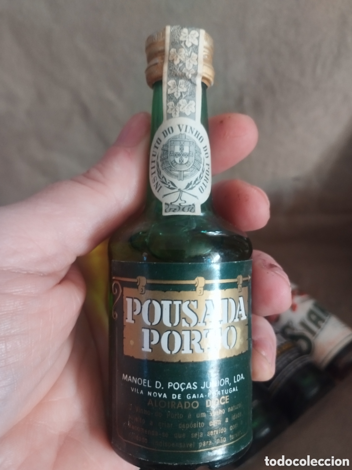 Botellas antiguas: Juego botellines barrocao - Foto 4