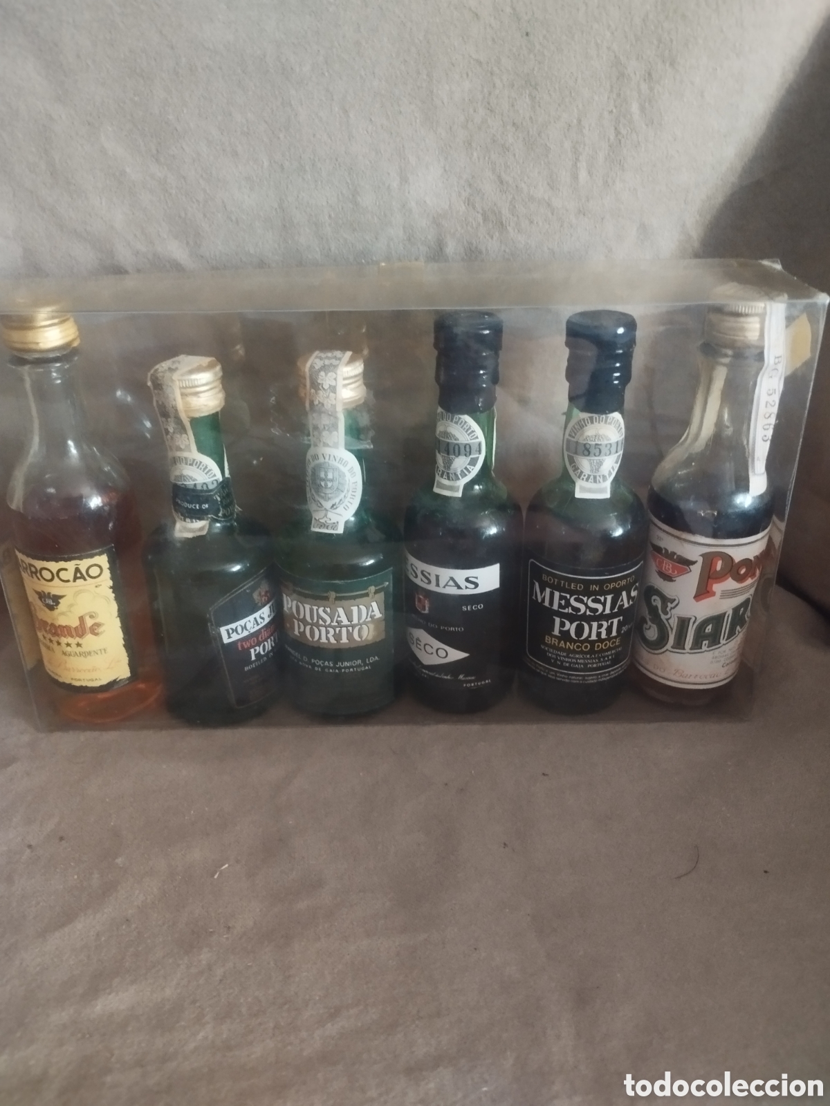 Botellas antiguas: Juego botellines barrocao