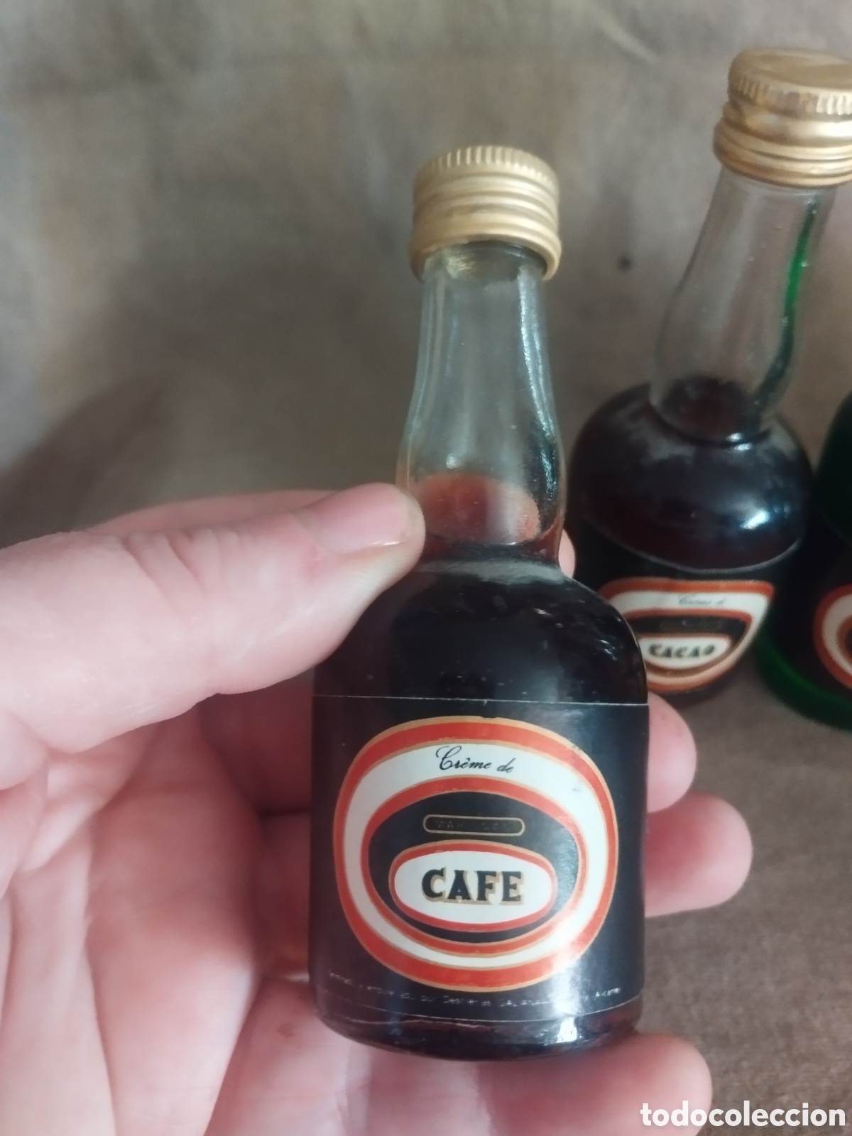 Botellas antiguas: Juego cinco botellines galiana - Foto 2