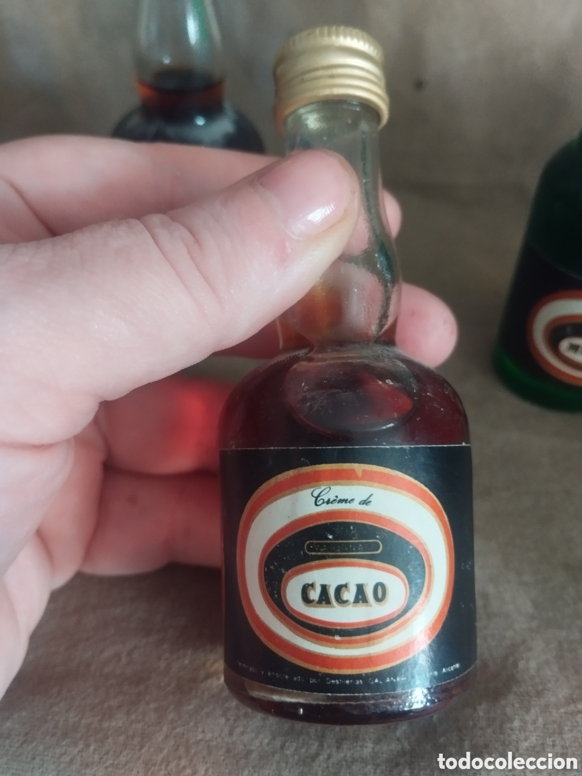 Botellas antiguas: Juego cinco botellines galiana - Foto 4
